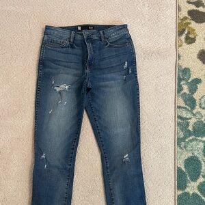 Kut from the Kloth Women's Dark Blue Distressed Skinny Jeans